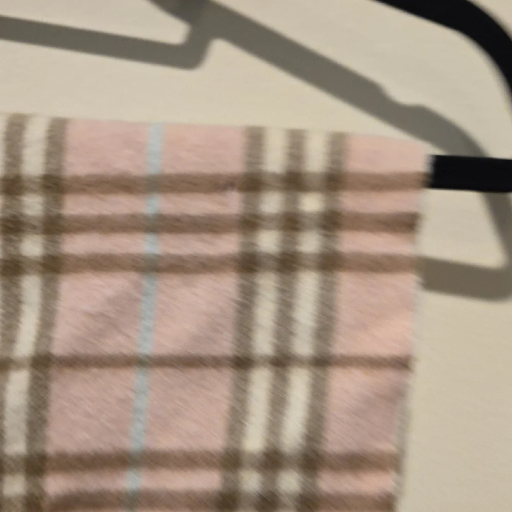Burberry Pink and Brown Cashmere Scarf